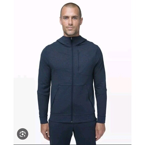 Lululemon City Sweat Full Zip Hoodie Blue  Men’s M Sweatshirt M4680S - Picture 1 of 6
